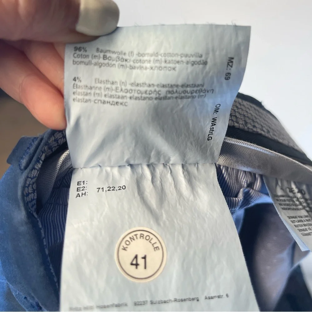 HILTL The Ultimate Trouser Casual Pants Cotton Men's Blue Size US 36x30 - Picture 6 of 7